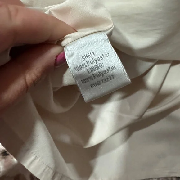 LC Lauren Conrad Runway Elegant Cream Floral Strapless Dress - Picture 9 of 9